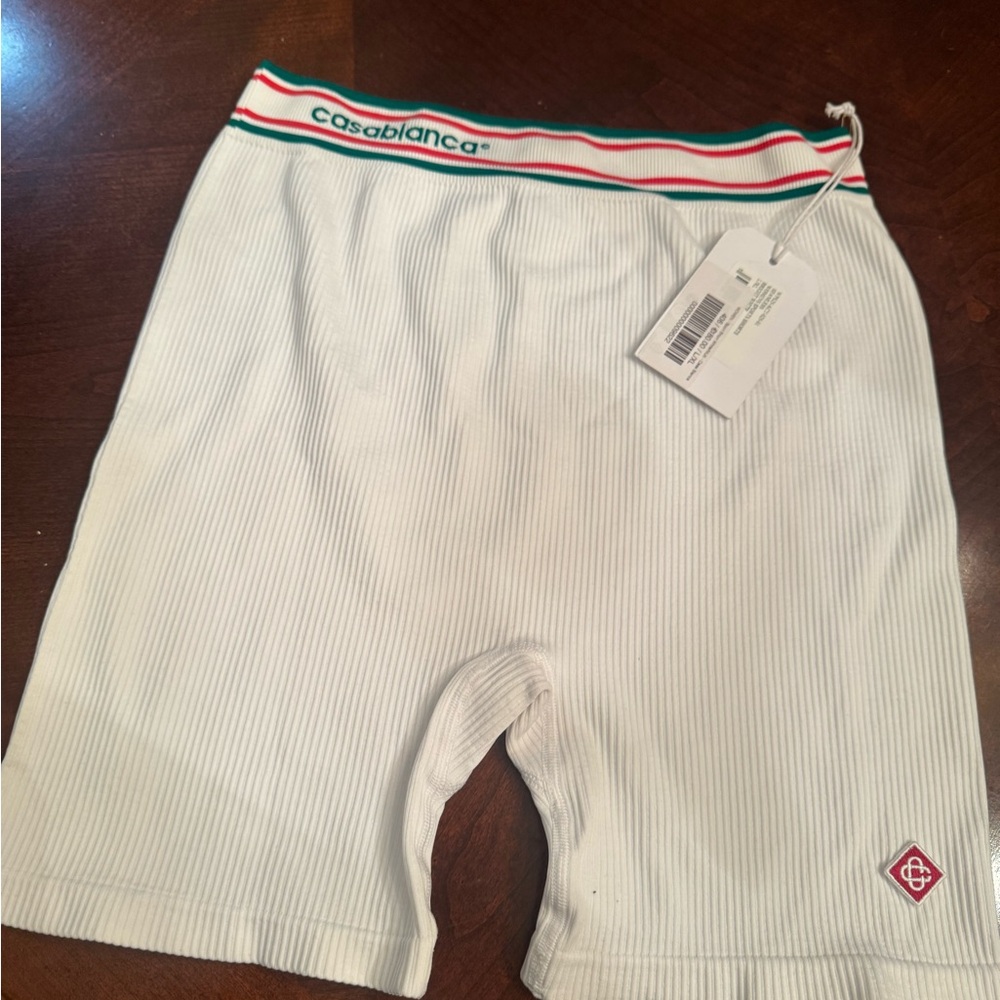 Casablanca White Bike Shorts AUTHENTIC!